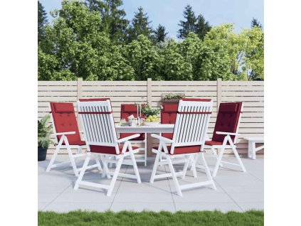 vidaXL Podušky na židli s vysokým opěradlem 6 ks vínové látka oxford