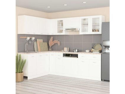 vidaXL 11dílná sada kuchyňských skříněk "Lyon" bílá, dřevěné