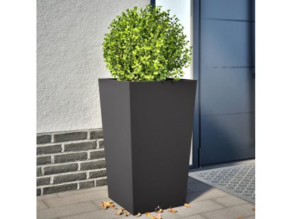 vidaXL Zahradní truhlíky 2 ks černé 45 x 45 x 75 cm ocel