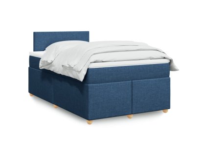 vidaXL Box spring postel s matrací černá 120x190 cm textil