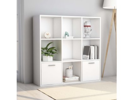 vidaXL Knihovna bílá 98 x 30 x 98 cm dřevotříska