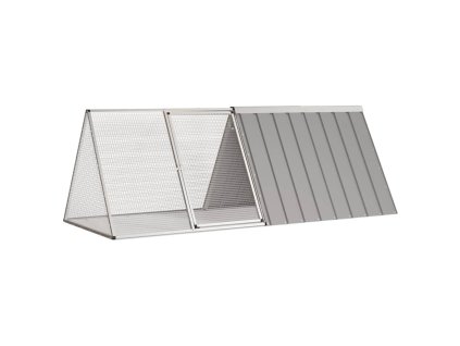 vidaXL Klec pro králíky šedá 201,5 x 80,5 x 71 cm pozinkovaná ocel