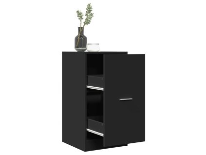 vidaXL Skříňka na léky černá 40 x 41 x 77,5 cm kompozitní dřevo