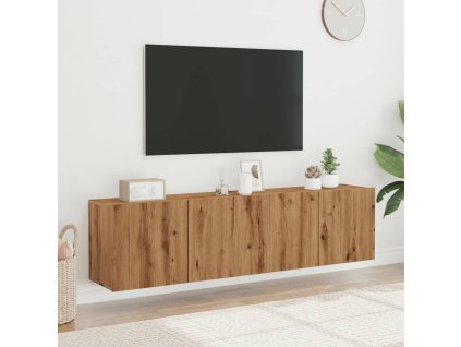 vidaXL TV skříňky nástěnné 2 ks dub artisan 80 x 30 x 41 cm