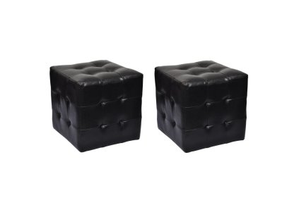 vidaXL Taburety kostky černé