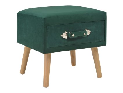 vidaXL Noční stolek zelený 40 x 35 x 40 cm samet