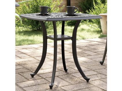 vidaXL Zahradní stolek černý 53 x 53 x 53 cm litý hliník