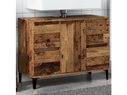 vidaXL Skříňka pod umyvadlo old wood 80 x 33 x 60 cm kompozitní dřevo