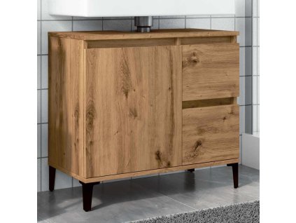 vidaXL Skříňka pod umyvadlo dub artisan 65x33x60 cm kompozitní dřevo