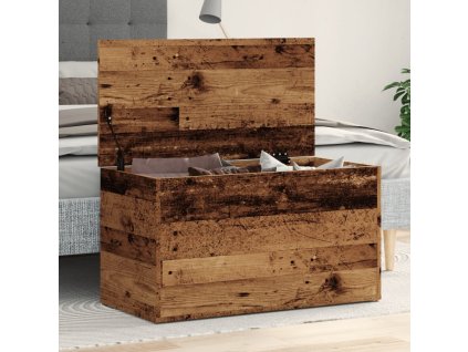 vidaXL Úložná truhla old wood 84 x 42 x 46 cm kompozitní dřevo