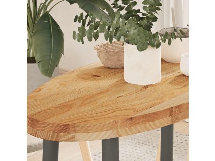 vidaXL Stolní deska světle hnědá 80x40x4 cm masivní dub oválný
