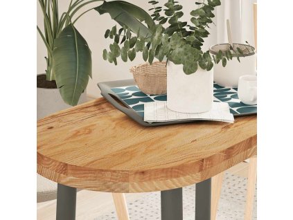 vidaXL Stolní deska světle hnědá 80x40x4 cm masivní dub oválný