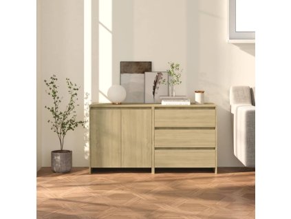 vidaXL 2dílný příborník dub sonoma kompozitní dřevo