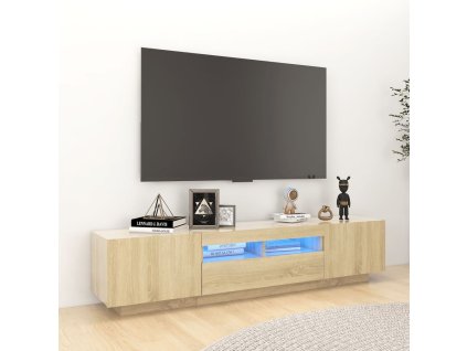 vidaXL TV skříňka s LED osvětlením dub sonoma 180 x 35 x 40 cm