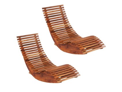 vidaXL Houpací opalovací lehátka 2 ks akáciové dřevo
