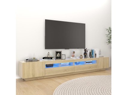 vidaXL TV skříňka s LED osvětlením dub sonoma 260 x 35 x 40 cm