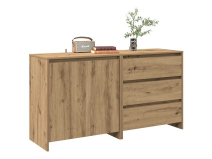 vidaXL 2dílná Příborník dub artisan kompozitní dřevo