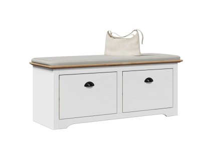 vidaXLLavice do předsíně "BODO" bílý a hnědá 114x40x45 cm