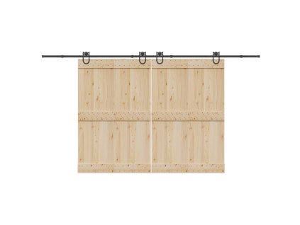 vidaXL Sada příslušenství pro posuvné dveře 400 cm ocelová černá