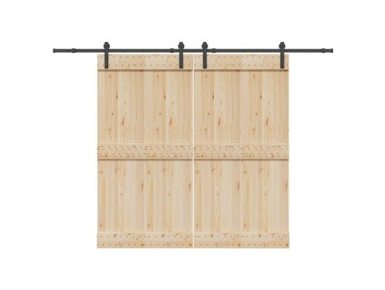 vidaXL Sada příslušenství pro posuvné dveře 427 cm ocelová černá