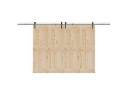 vidaXL Sada příslušenství pro posuvné dveře 400 cm ocelová černá