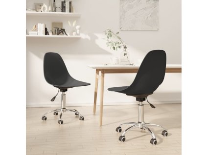 vidaXL Otočné jídelní židle 2 ks světle šedé PP