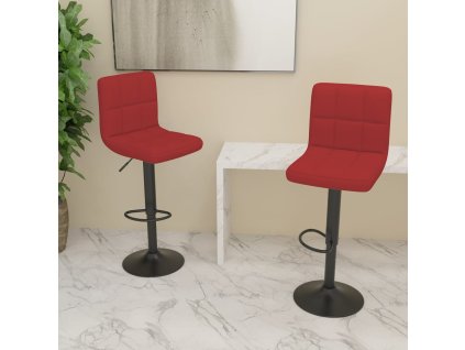 vidaXL Barové židle 2 ks vínové textil