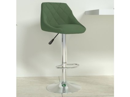 vidaXL Barová židle tmavě zelená samet