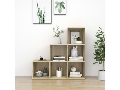 vidaXL 3dílný set TV skříněk dub sonoma kompozitní dřevo