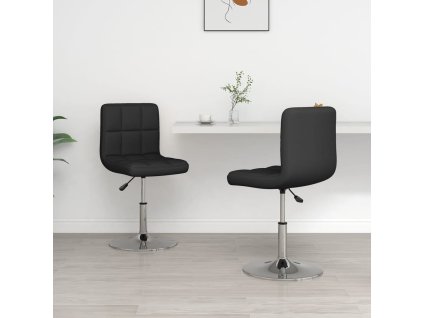 vidaXL Jídelní židle 2 ks černé umělá kůže