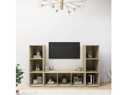 vidaXL TV skříňky 3 ks dub sonoma 107 x 35 x 37 cm dřevotříska