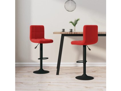 vidaXL Barové židle 2 ks vínové samet