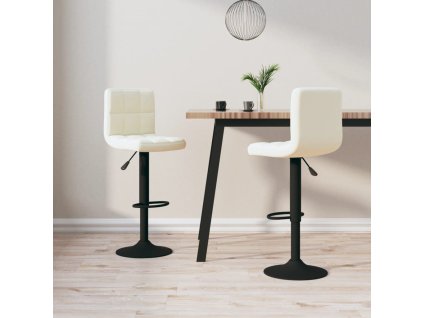 vidaXL Barové židle 2 ks krémové samet