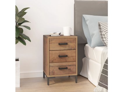 vidaXL Noční stolek hnědý 40x30x55 cm masivní recyklované dřevo