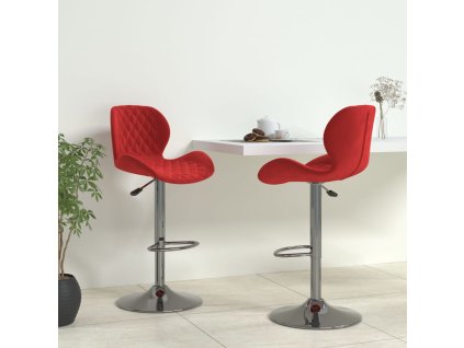 vidaXL Barové židle 2 ks vínové samet