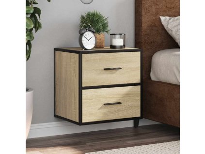 vidaXL Nástěnné noční stolky 2 ks dub sonoma 40x31x39,5 cm