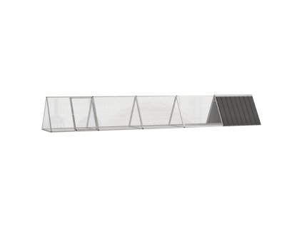 vidaXL Klec pro králíky antracitová 504,5x80,5x71 cm pozinkovaná ocel