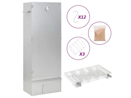 vidaXL Grilovací trouba / udírna s generátorem kouře pozinkovaná ocel