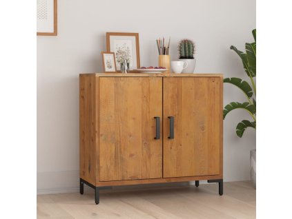 vidaXL Příborník hnědý 75 x 35 x 70 cm masivní borové dřevo