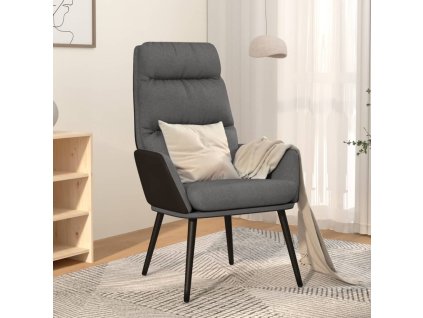 vidaXL Relaxační křeslo světle šedé textil