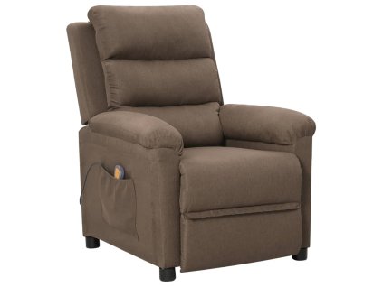 vidaXL Masážní křeslo taupe textil