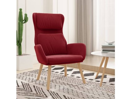 vidaXL Relaxační křeslo vínové samet