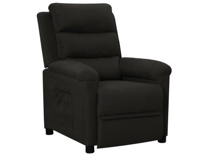 vidaXL Polohovací křeslo černé textil
