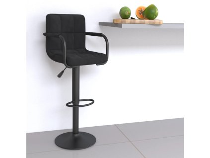 vidaXL Barová židle černá samet