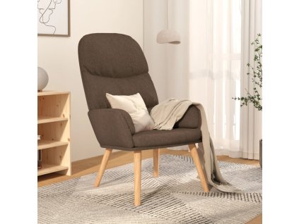 vidaXL Relaxační křeslo taupe textil