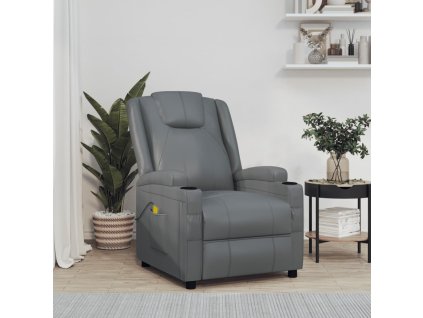 vidaXL Masážní křeslo antracitové umělá kůže