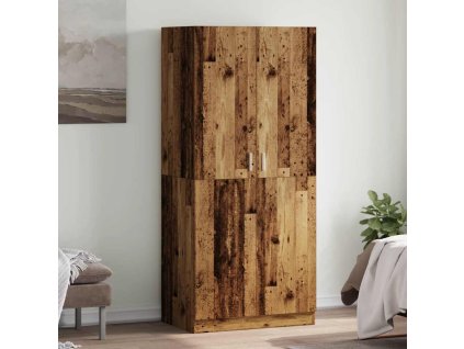 vidaXL Šatní skříň old wood 90 x 52 x 200 cm kompozitní dřevo