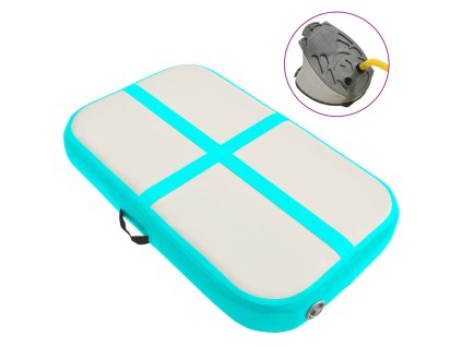 vidaXL Nafukovací žíněnka s pumpou 60 x 100 x 15 cm PVC zelená
