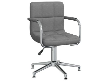 vidaXL Otočná jídelní židle světle šedá textil