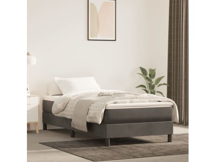 vidaXL Taštičková matrace tmavě šedá 120x190x20 cm samet